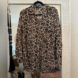 Zara leopard blouse